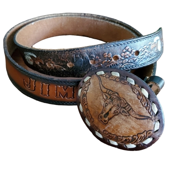 Other - Vintage Western Style Leather belt xl